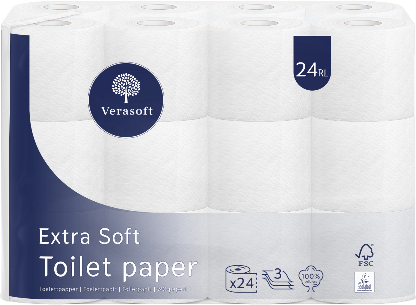 Paket 4 - Toalettpapper Verasoft
